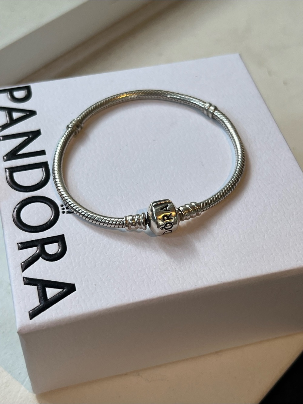 Silver Pandora Snake Bracelet